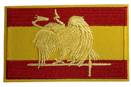 Parche Bandera de España del cuerpo Militar de Especialistas 8x5 cm | Muy Adherentes | Patch Stickers Para Decorar Tu Ropa | Fáciles de Poner en Chaquetas Pantalones Camisas y Objetos de Tela