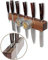 Walnuss 41 cm Magnetleiste für Messer, Wand Messerhalter Magnetisch mit Doppelhalterung aus Edlem Holz - Messer Magnetleiste, Magnet Messerhalter, Messerleiste Magnetisch Holz, Messermagnet