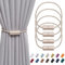 Pretty Jolly magnetische Vorhang Raffhalter handgefertigtes Gewebe Seil Vorhang-Raffhalter Einfachheit dekorative Vorhang drapieren Krawatte zurück für Haus & Büro Fenster Drapery, Beige, 4 Stück