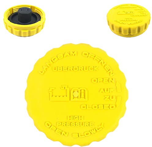 Yellow Radiator Overflow Tank Cap Expansion Tank Seal Cap Replacement Coolant Tank Sealing Cap 1304667 90409257