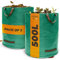 Terrauno Gartensack 500 Liter Fassungsvermögen, 2er Pack, 150g/m² starker Gartenabfallsack mit doppelt verstärktem Boden, Faltbar mit 4 extra starken Griffen, Laubsack für Gartenabfälle