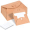 Ulikey 40 Kraftpapier Umschläge mit 40 Blanko Papier Karten, Mini Briefumschläge mit Herz Verschluss, Klein Briefumschlag für Geschenkkarten Dankeskarten Einladung Geburtstagskarten, Selbstgestalten