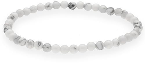 Lebensquelle Plus Mini Kugelarmband | 4mm | Hochwertiges Edelsteinarmband (Magnesit)