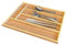 Bandeja telescópica de madera de bambú con 5 compartimentos, bandeja de cubiertos con cajón retráctil, palillos, cuchillos, tenedores, cajas de almacenamiento (bambú,bandeja fija para cubiertos)