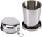 Uadme Edelstahl Camping Faltbecher Tragbarer Reisebecher Faltbarer Kaffeebecher Reise Weinbecher Stapelbarer Trinkbecher Outdoor Travel Faltbarer Becher(L)