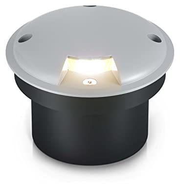 lambado® Bodenstrahler außen - Befahrbar & Wasserdicht mit Schutzklasse IP67 - Bodeneinbaustrahler aussen mit indirektem & blendfreiem Lichtaustritt