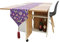 Whoiy Tischläufer 200cm Lang Herbst, Table Runner Lila 30cm Baumwolle Vintage Mandala Blumen Hirsche Halloween Deko