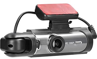 Shkalacar Dashcam Auto 2 Objektiven, Auto Kamera Nachtsicht, Bewegungserkennung, DVR, 170-Grad-Weitwinkel-Auto-Camcorder Mehrsprachiger Dashcam Auto Vorne Hinten Kabellos