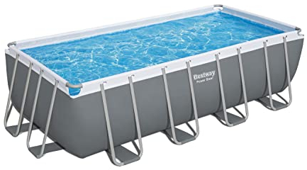 Bestway® Power Steel™ Solo Pool ohne Zubehör 488 x 244 x 122 cm, grau, eckig