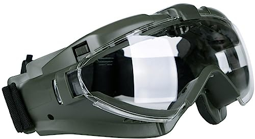 ACEXIER Taktische Brille Fan Version Anti Fog Staub Airsoft Brillen Winddichte Brillen Brillen Radfahren Sonnenbrillen (Green)