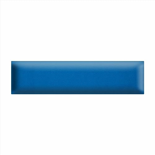 Canvasfly Wandpaneel 60x15 cm 3D gepolstert Blau - zur einfachen Montage, aus Veloursstoff, mit weicher Füllung - Kopfteil für Schlafzimmer, Dekoration Wohnzimmer, Kleiderschrank, Wand Deko