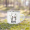 Générique Tasse enfant personnalisée avec prénom et animal - Acier emaillé - 360mL - Mug à jus, lait, chocolat chaud - Cadeau Noel, anniversaire, pâques, fête (Panda)