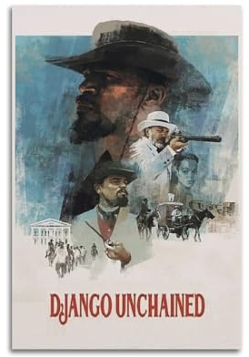 karn Django Unchained Poster, Wandkunst, Leinwand, Poster, Raumdekor, ästhetisch, Poster, Druck, Dekoration, Poster, 30 x 45 cm, ungerahmt