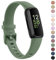 YLK Armband Kompatibel mit Fitbit Inspire 3 Armband für Damen Herren, Klassisches Silikon TPU Armbänder Sport Verstellbares Ersatzarmband für Fitbit Inspire 3 Uhrenarmband, Olivgrün