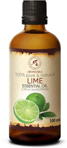 Olio Essenziale di Lime 100ml - Citrus Aurantifolia - Puro Oli per Aromaterapici - Cura del Corpo - Cura delle Unghie - Calmante - Buon Umore - Diffusori - Profumi per la Casa