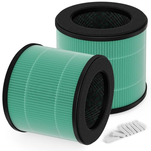 Breabetter AC300 True HEPA-Ersatzfilter, kompatibel mit Purivortex AC300 Luftreinigern, 3-in-1 H13 True HEPA-Filter (2er-Pack), Grün