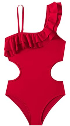 Maillot Bain 1 Piece Fille - Enfants 4-12 Ans Maillot de Bain pour Fille Body Nautiques Sportwears Racerback pour Enfant Entraînement de Natation pour 2~10 Ans