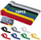 KACNON 70 Stück Klettband Kabelbinder Klett, 150x12 mm 7 Farben Klett Kabelbinder Wiederverwendbare, Verstellbare Klettband Kabelbänder, Klettband Kabelklett Klettbinder für Haus Büro und Gartena