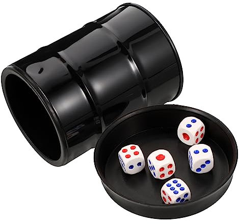 Alasum Würfelhalter Mit Würfeln Modische Würfelbecher Aus Kunststoff Können Würfelspiel-Requisiten Für Ktv-Party-Unterhaltung Formen