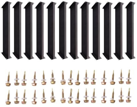 12x 45 Degree Angle Support Brackets Corner Brace with Holes Pergola Brackets Inside Joint for Wood Post and Beam, Outdoor
