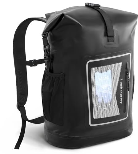 Haimont 30L Waterproof Roll Top Backpack,Black