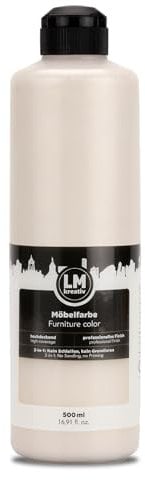 LM Peinture Meuble 750 ml - Beige Clair - | Peinture Meuble Cuisine Sans Ponçage | Haute Couvrance pour Intérieur et Extérieur | Faible Odeur et Écologique