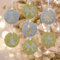 Uniqicon 6 Stück Gold & 6 Stück Silber Glitzer Runde Acrylplatten-Rohlinge, Flache Ornamente Zum Basteln, 3 mm 1/8 Zoll Ornamente Für Geschenkanhänger, Andenken, DIY Weihnachtsschmuck