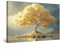 Startonight Quadro su Tela Luminoso - Luce Gialla Albero della Vita, Quadri Moderni Astratti per Soggiorno, Grande Stampe Incorniciate 80x120 cm, Decorazione Parete, Idea Regalo Elegante