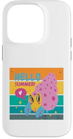 Coque pour iPhone 14 Pro Bernard-l'ermite été ludique coeur coquille griffes détente