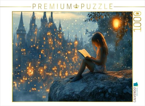Puzzle · Das Schloss der Feen - Mädchen liest EIN Buch | 1000 Teile · Lege-Größe 64 × 48 cm · CALVENDO Puzzle
