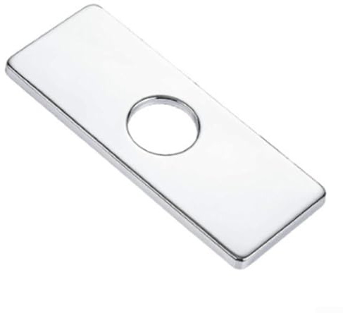 Elegante piastra in acciaio inossidabile 304, perfetta per la maggior parte dei rubinetti a foro singolo (argento)