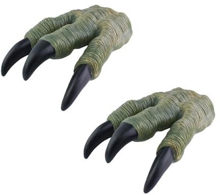 2 Stück Dinosaurier-Klauen,Dinosaurier Krallen Hände, Cosplay, Pfotenhandschuhe, Kostümzubehör für Rollenspiel, Partyzubehör (Schwarz)