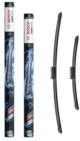 Bosch Aerotwin Aerotwin eAM 468 S Front-Scheibenwischer - Set mit 2 Ersatz-Scheibenwischern und vormontiertem Multi-Clip-Adapter - 2 Wischblätter, 650 mm und 400 mm - in platzsparender Verpackung