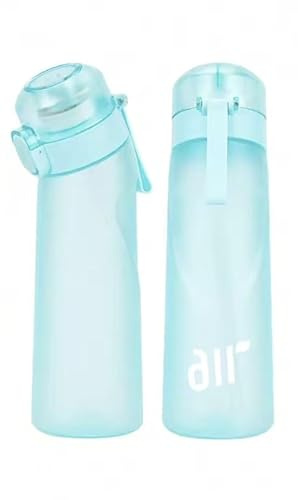 Generico Air Borraccia da 750 ml – Starter Set con 7 Pods Inclusi Casuali, Senza Zucchero, Borraccia per Sport, Camping, Tempo Libero. Pods Borraccia (AZZURRO CHIARO)