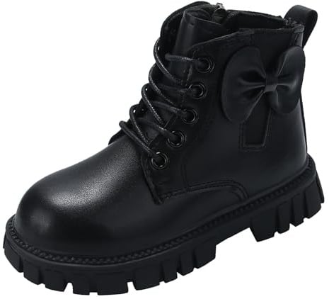 Bottes d'hiver 2026 pour femmes et enfants, talon épais, semelle souple, confortable, nude, Noir , 30 EU