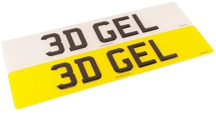 3D Gel UK Number Plate | Automotive | Car/Vans/Lorries | Road Legal | All Borders | All Badges