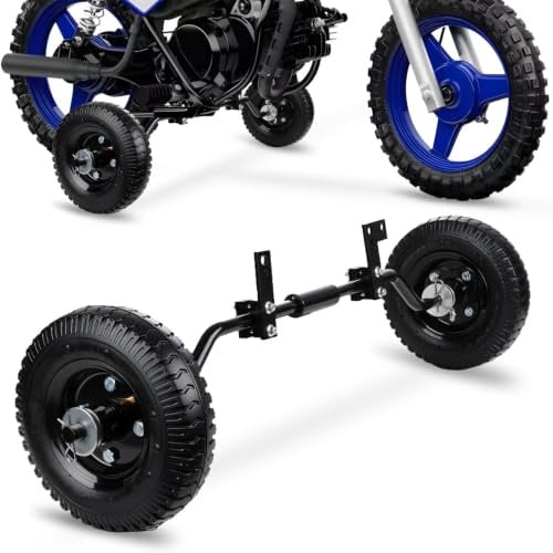 BIUGERCN Stützräder für Motorrad 50cc & Pocket Cross, Trainingsrad-Set für Anfänger Mini Moto, Robuste Sicherheitsräder Kompatibel mit CRF50 PW50 XR50 Dirt Bike und Elektro-Minimoto