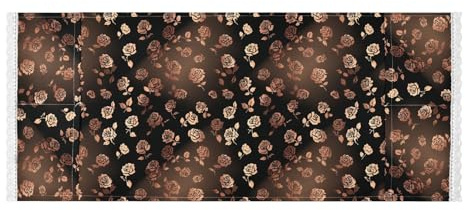 lace edge Washer Dryer Top Cover with side bag reusable Washing Machine Protective Cover Gothic Style Space Rose Gold Black for Laundry Room Kitchen 51.2x22in