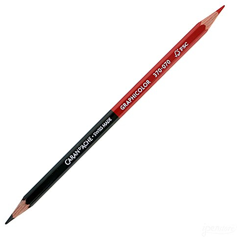 Caran d'Ache Graphicolor Bicolor Rot/Graphit-FSC, Größe: ca. 17cm, 0370.070