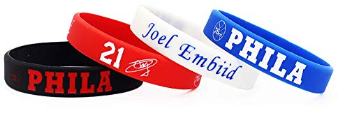 Lorh's store NBA Basketballspieler Stern inspirierende Unterschrift Armbänder Sport Silikon Armband (Joel Embiid)