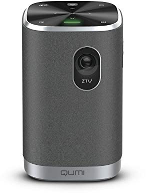 Vivitek Qumi Z1V, compact projector, with Bluetooth speaker, LED, WiFi, integrated battery, 250 lumens, 854x480 pixels, up to 75“ diagonal, HDMI, USB, microSD slot