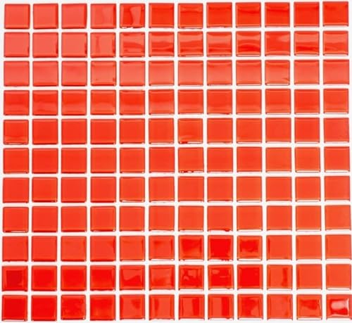 Piastrelle a mosaico traslucido rosso cristallo rosso BAD WC cucina parete MOS60-0904
