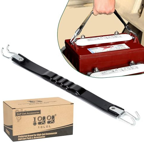10L0L Golf Cart Battery Lifting Strap Works for Trojan Battery, Universal Deep Cell Battery Carrier Strap for Yamaha, Club Car and EZGO Golf Carts (1 Piece)