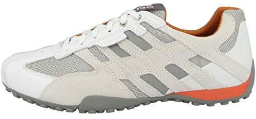 Geox Uomo Snake K, Sneakers Uomo, Bianco Optic White, 48 EU