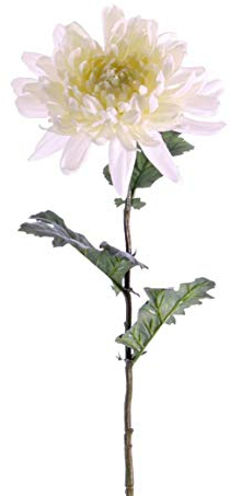 artplants.de Künstliche Blume Kugel Chrysantheme Amandi, weiß, 75cm, Ø 15cm - Dekoblume Winteraster