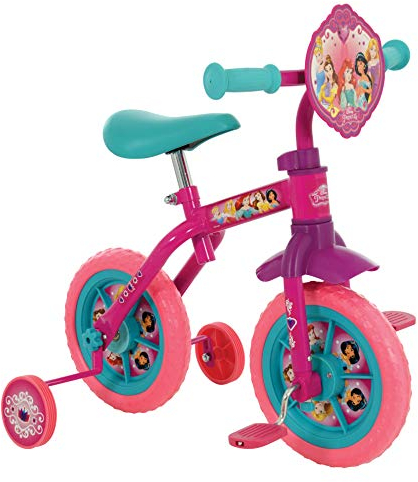 M.V. Sports Mädchen Disney Princess 2in1 10inch Training Bike 2-in-1 25,4 cm (10 Zoll) Fahrrad, Rose