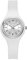 Orologio da Polso al Quarzo Analogico Casual per Adolescenti e Adulti, Cinturino in Silicone con Fibbia ad Ago(bianca)