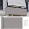 Liveinu Balkonbespannung Balkon Sichtschutz Windschutz Sichtblende UV-Schutz Witterungsbeständig Gartensichtschutz UV 75% HDPE-Spezialgewebe Balkonverkleidung 80x180cm Grau