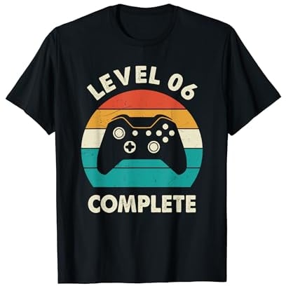 Level 6 Complete 6th Wedding Anniversary For Him Her Funny T-Shirt