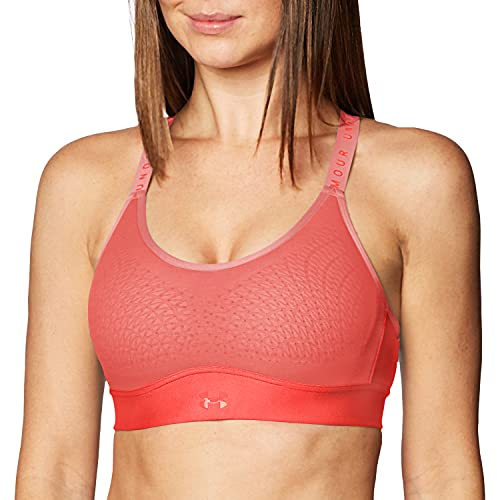 Under Armour Damen Limitless Mid Bra Sport-BH, Undurchsichtige, Miami (852) /pinkfarbener Lehm, X-Small
